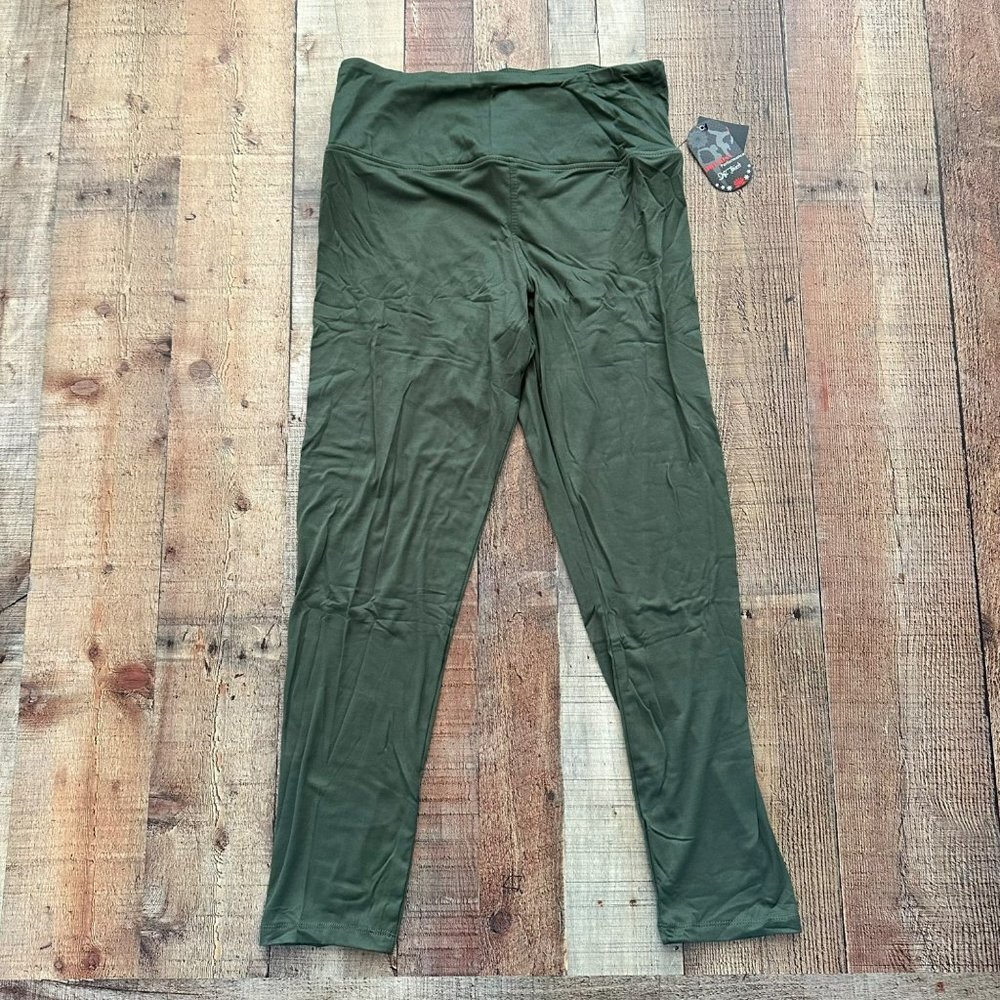 Hot Kiss olive green leggings 3x